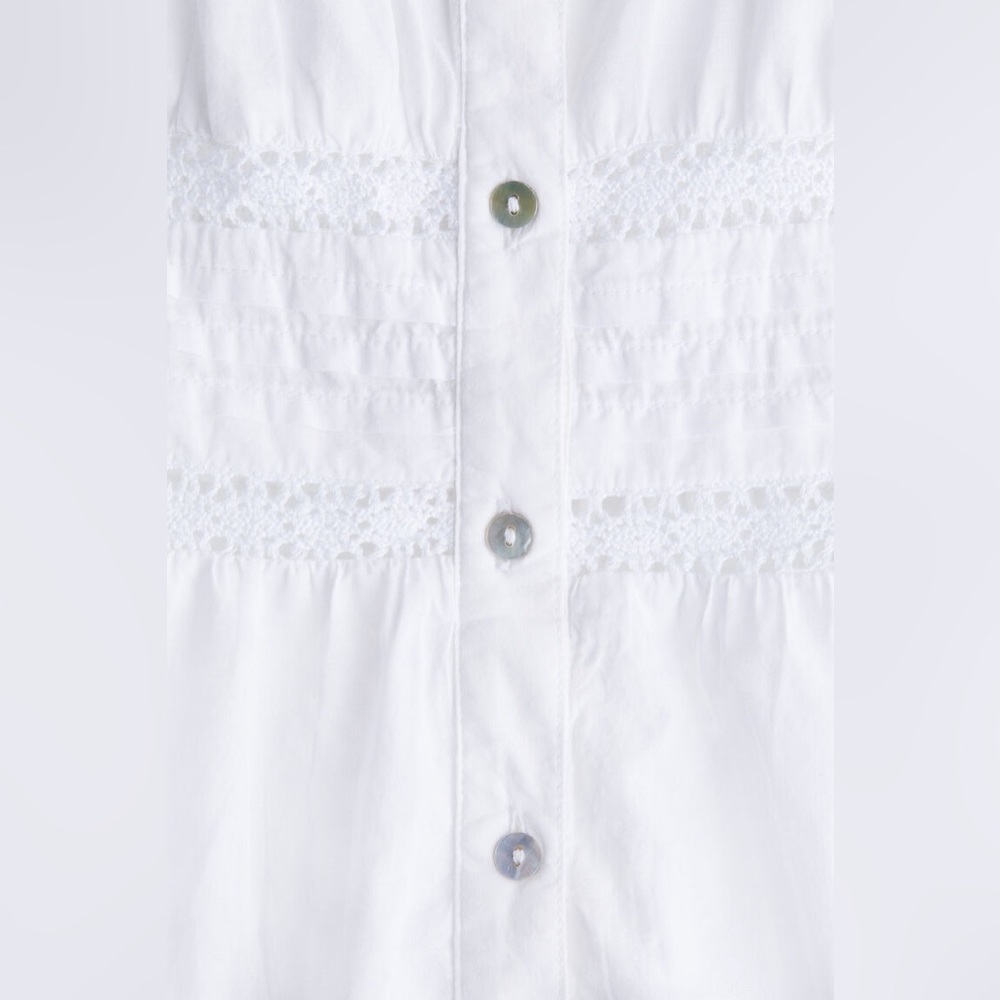 H&M DIVIDED Women's PEPLUM VEST TOP - White- XL - Picture 5 of 10